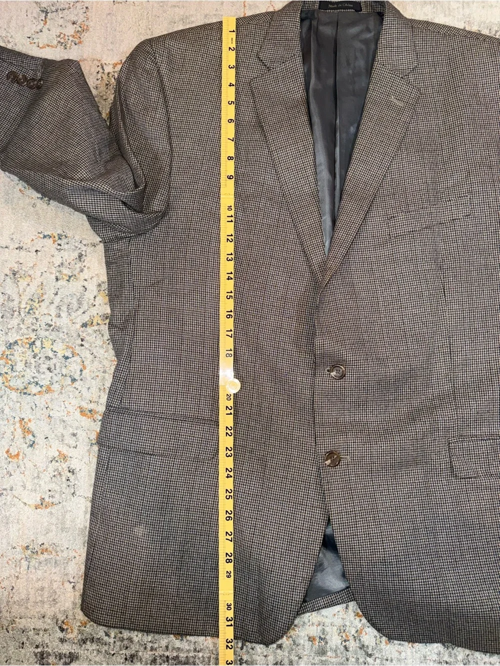 Classic Gray Men's Two-Button Blazer 48R Chaps A133